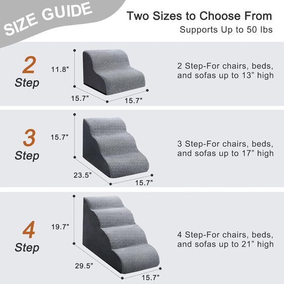Ryoizen Dog Stairs & Ramps to High Beds & Couch - Up to 24'' - Picture 3 of 6